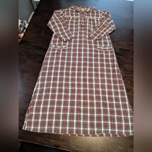 Cabela's VTG Plaid Full Length Nightgown, Women's Medium